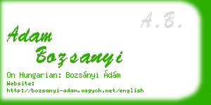 adam bozsanyi business card